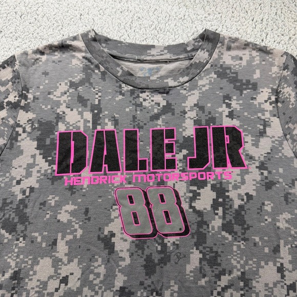 Hendrick Motorsports Tops - Dale Earnhardt Jr Hendrick Motorsports 88 Camo T-Shirt Womens 2XL Grey Pink